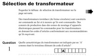 Selection de transformateur